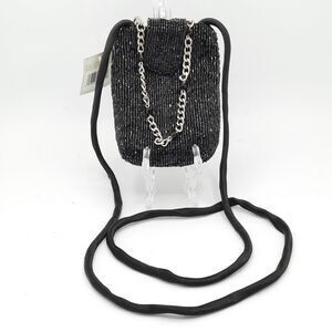 Black Beaded Crossbody Bag